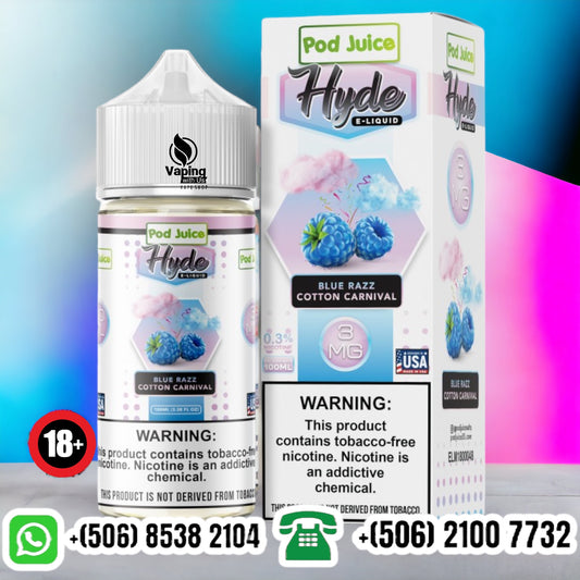 Pod Juice Hyde Blue Razz Cotton Canival