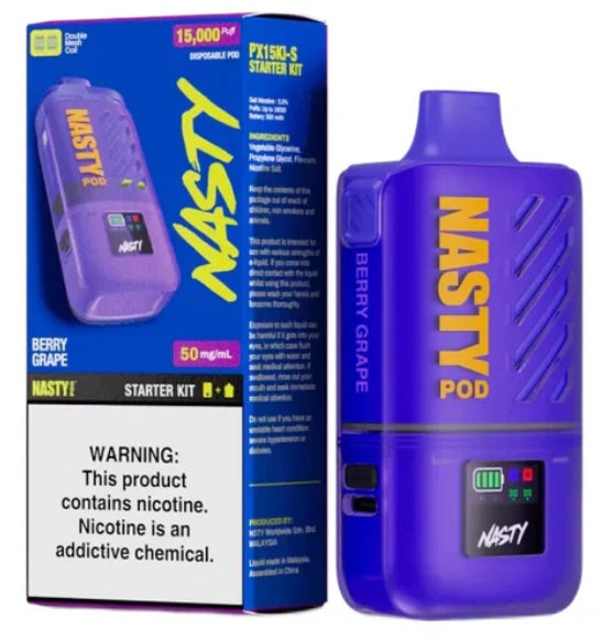 Nasty -Berry Grape Pod Starter Kit PX15Ki-S 15000Puff